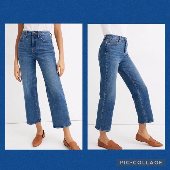 Madewell Denim - Madewell Tall Curvy Slim Wide-Leg Crop Jeans